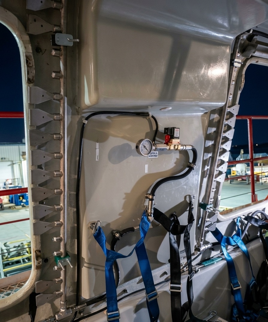 Positive pressure distribution manifold installed inside a TEMPSC lifeboat