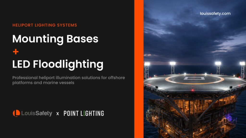 HELIPORT LIGHT MOUNTING BASES and HELIPORT LED SURFACE FLOODLIGHTING