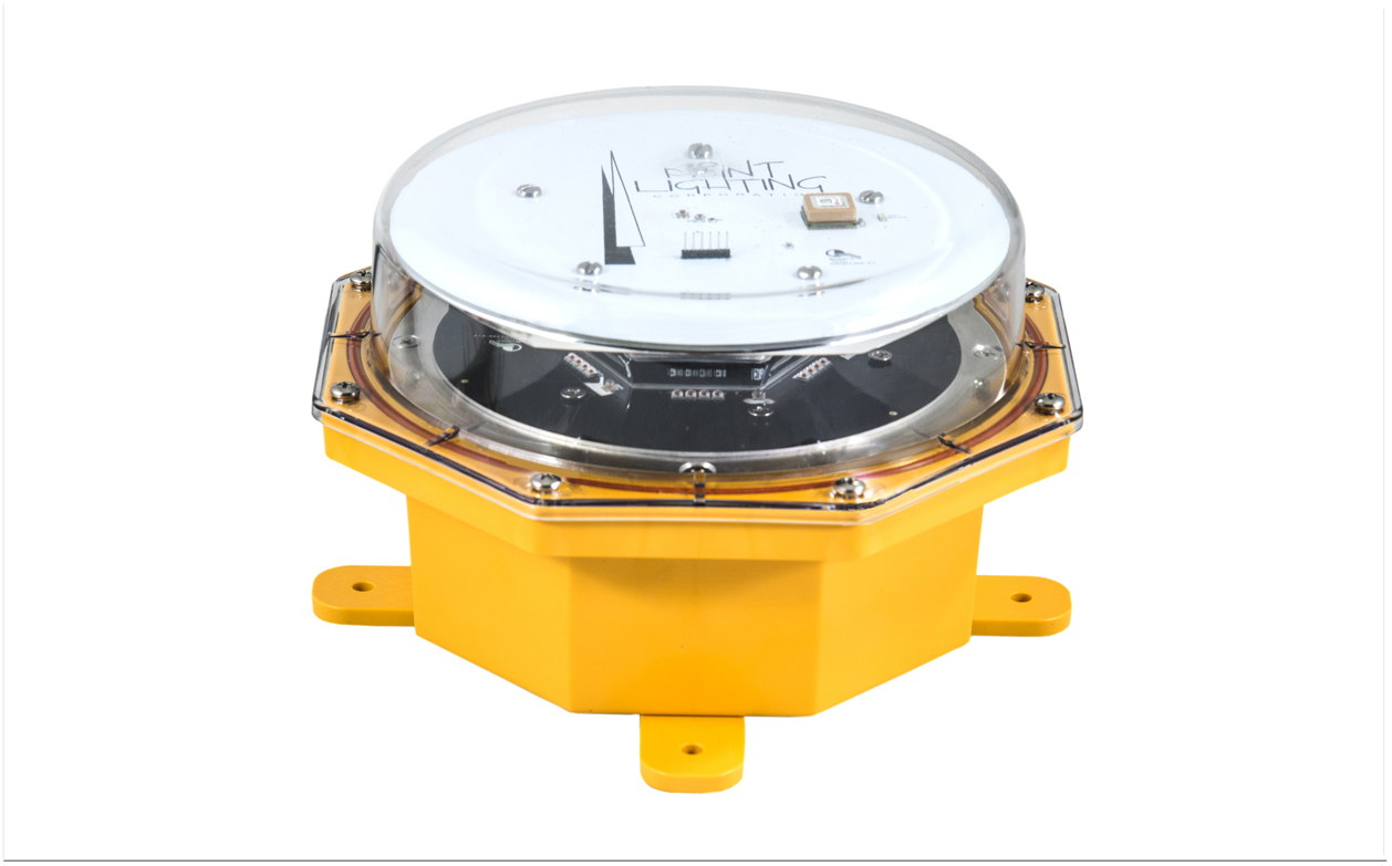 POINT LIGHTING | OBSTRUCTION LIGHTING | PFB-37003-SOL Solar powered red flashing obstruction beacon